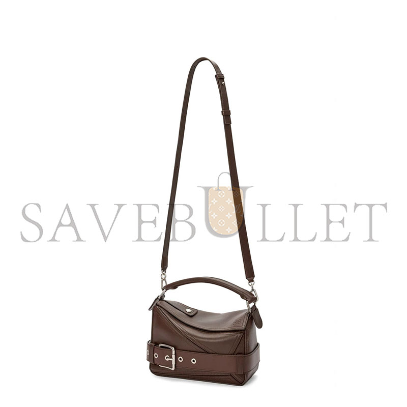 LOEWE SMALL PUZZLE BIKER BAG IN SHINY CALFSKIN A510S21XC7 (24*16.5*10.5cm)